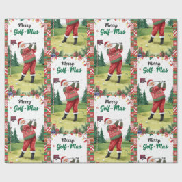 Golf Santa in Ugly Sweater Golfing Merry Golfmas Cadeaupapier