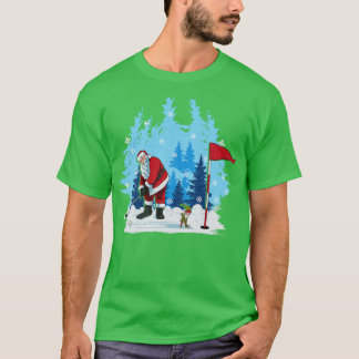 Golf Santa Putting Golfing Golfer Kerstsport T-shirt