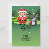 Golf Santa speelt golf op eerste kerstdag Kaart (Voorkant)