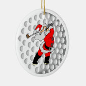 Golf Santa Sports Keramisch Ornament (Rechts)