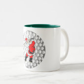 Golf Santa Tweekleurige Koffiemok (Voorkant rechts)