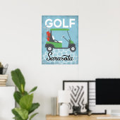 Golf Sarasota Florida - Retro Vintage Travel Poster (Thuiskantoor)