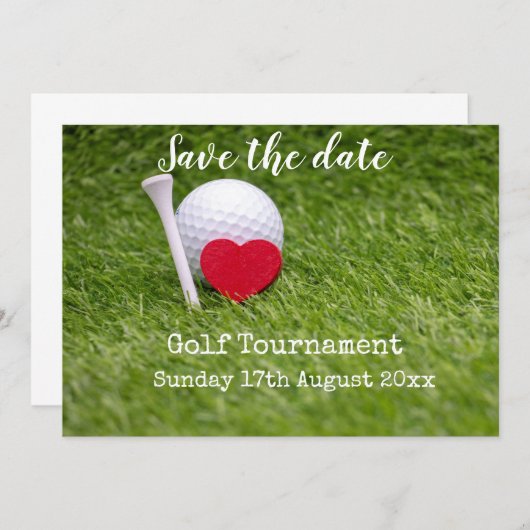 Golf Save de datum voor golf toernooi huwelijk Save The Date (Voorkant / Achterkant)