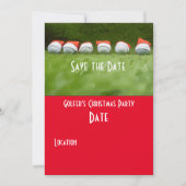 Golf Save the Date Christmas Party Golfbal Santa Kaart (Voorkant)