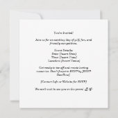 Golf Save the Date-feest voor vrouw golf feestje Kaart (Achterkant)