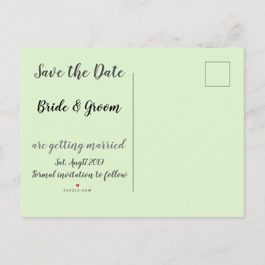 Golf Save the date for bruiloft nodigt Briefkaart  (Achterkant)