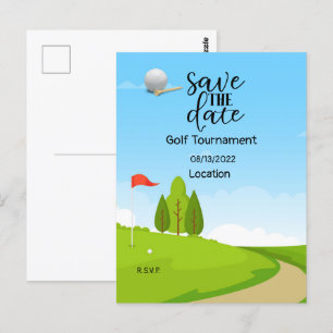 Golf Save the Date for Golf Tournament Golfer Briefkaart