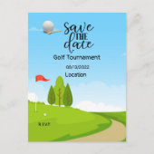 Golf Save the Date for Golf Tournament Golfer Briefkaart (Voorkant)