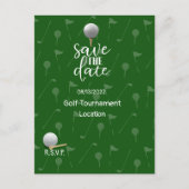 Golf Save the Date for Golf Tournament Golfer Briefkaart (Voorkant)