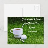 Golf Save the Date for Golfer Party Briefkaart (Voorkant / Achterkant)