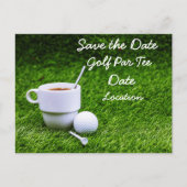 Golf Save the Date for Golfer Party Briefkaart (Voorkant)