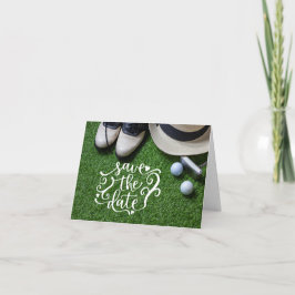 Golf Save the Date for Golfer Party with golf ball