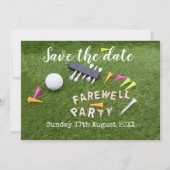 Golf Save the date Golf Afscheidsfeest met bal (Voorkant)