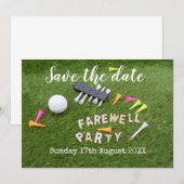 Golf Save the date Golf Afscheidsfeest met bal (Voorkant / Achterkant)