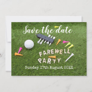 Golf Save the date Golf Afscheidsfeest met bal