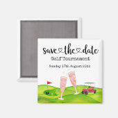Golf Save the date Golf Toernooi golfer Bruiloft Magneet (Voorkant / Achterkant)