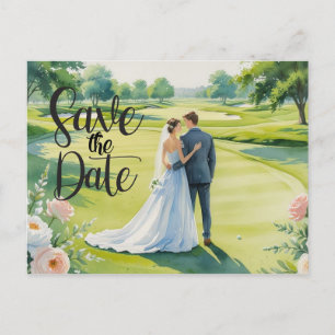 Golf Save the date Golf Toernooi Huwelijk  Aankondigingskaart