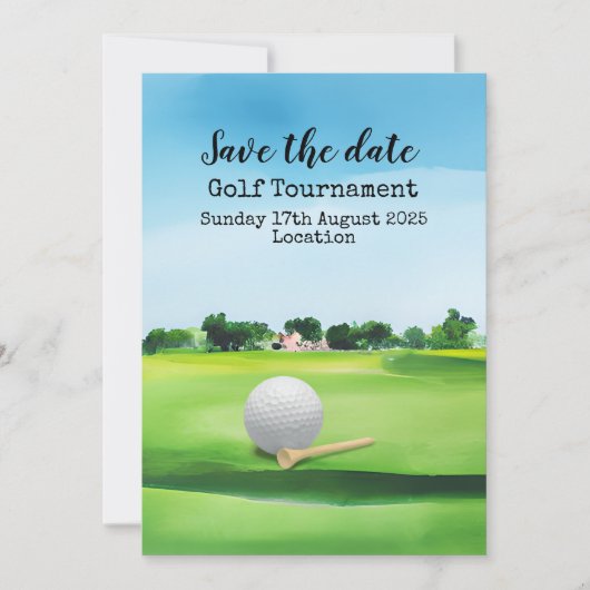 Golf Save the date Golf Tournament (Voorkant)