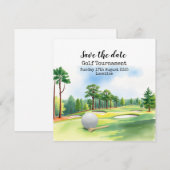 Golf Save the date Golf Tournament Aankondiging (Voorkant / Achterkant)