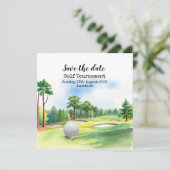 Golf Save the date Golf Tournament Aankondiging (Staand voorkant)