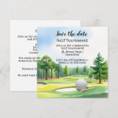 Golf Save the date Golf Tournament Aankondiging (Voorkant / Achterkant)