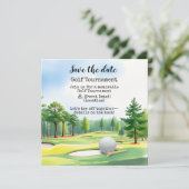Golf Save the date Golf Tournament Aankondiging (Staand voorkant)