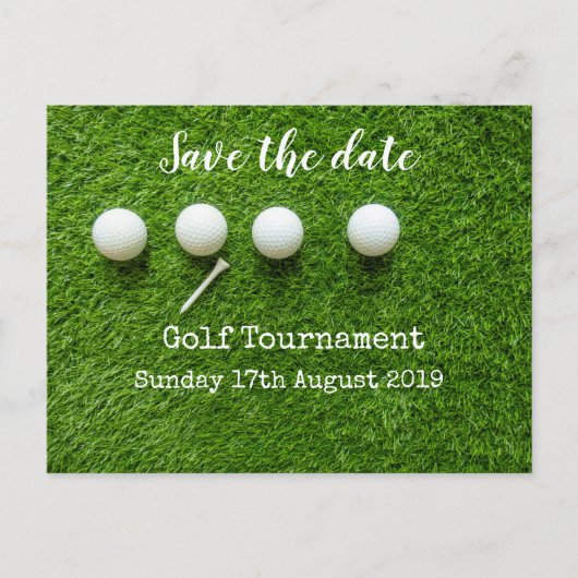 Golf Save the date Golf Tournament Aankondigingskaart (Voorkant)