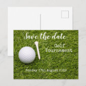 Golf Save the date Golf Tournament Aankondigingskaart (Voorkant / Achterkant)