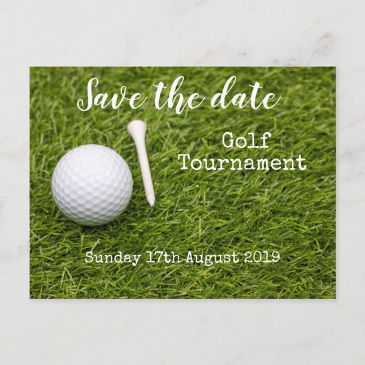 Golf Save the date Golf Tournament Aankondigingskaart (Voorkant)