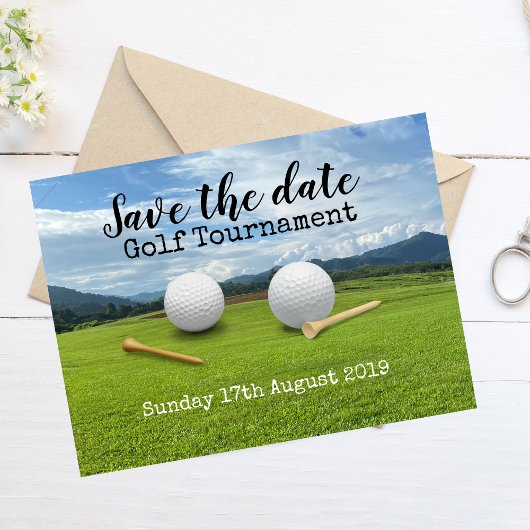 Golf Save the date Golf Tournament Aankondigingskaart