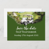 Golf Save the date Golf Tournament Aankondigingskaart (Voorkant / Achterkant)