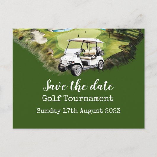 Golf Save the date Golf Tournament Aankondigingskaart (Voorkant)