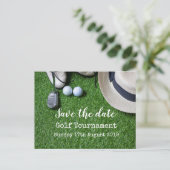 Golf Save the date Golf Tournament Aankondigingskaart (Staand voorkant)