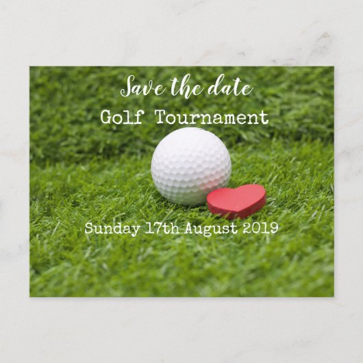 Golf Save the date Golf Tournament Announement Aankondigingskaart (Voorkant)