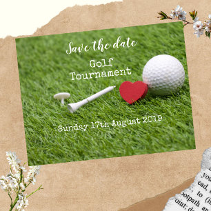 Golf Save the date Golf Tournament Announement Aankondigingskaart