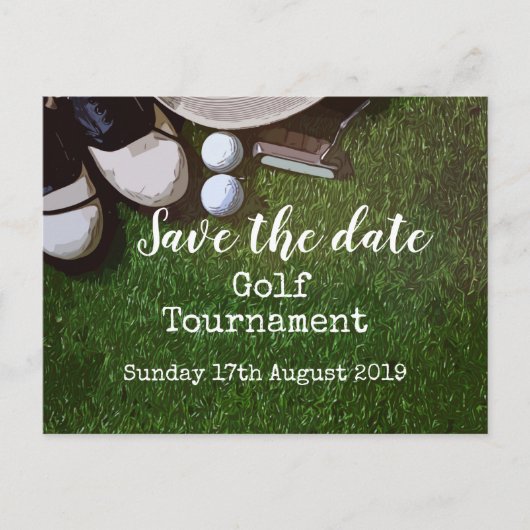 Golf Save the date Golf Tournament Announement P Aankondigingskaart (Voorkant)