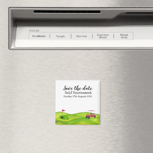 Golf Save the date Golf Tournament golfer Magnet (Insitu (Vaatwasser))