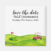 Golf Save the date Golf Tournament golfer Magnet (Voorkant)