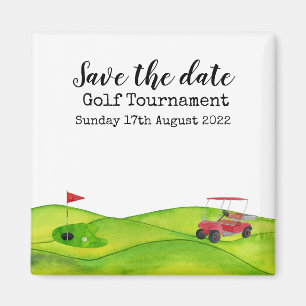 Golf Save the date Golf Tournament golfer Magnet