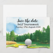 Golf Save the date Golf Tournament Kaart (Voorkant / Achterkant)