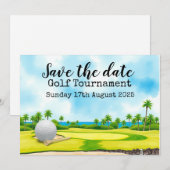 Golf Save the date Golf Tournament Kaart (Voorkant / Achterkant)
