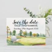 Golf Save the date Golf Tournament Kaart (Staand voorkant)