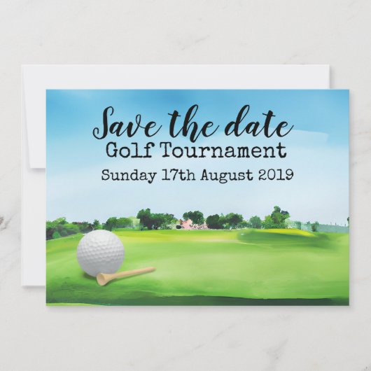 Golf Save the date Golf Tournament Kaart (Voorkant)