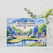 Golf Save the date Golf Tournament Kaart (Staand voorkant)