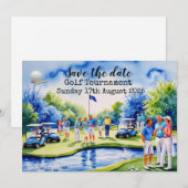 Golf Save the date Golf Tournament Kaart (Voorkant / Achterkant)