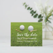 Golf Save the date Golf Tournament on green Aankondigingskaart (Staand voorkant)