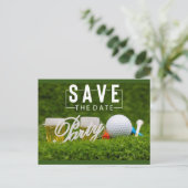Golf Save the date Golf Tournament on green Aankondigingskaart (Staand voorkant)