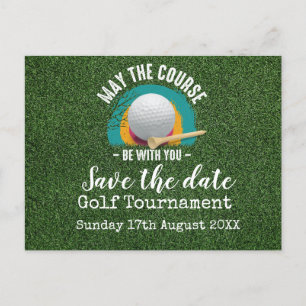 Golf Save the date Golf Tournament on green Aankondigingskaart