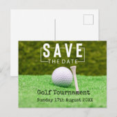 Golf Save the date Golf Tournament on green Aankondigingskaart (Voorkant / Achterkant)