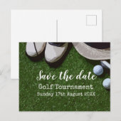 Golf Save the date Golf Tournament on green Aankondigingskaart (Voorkant / Achterkant)
